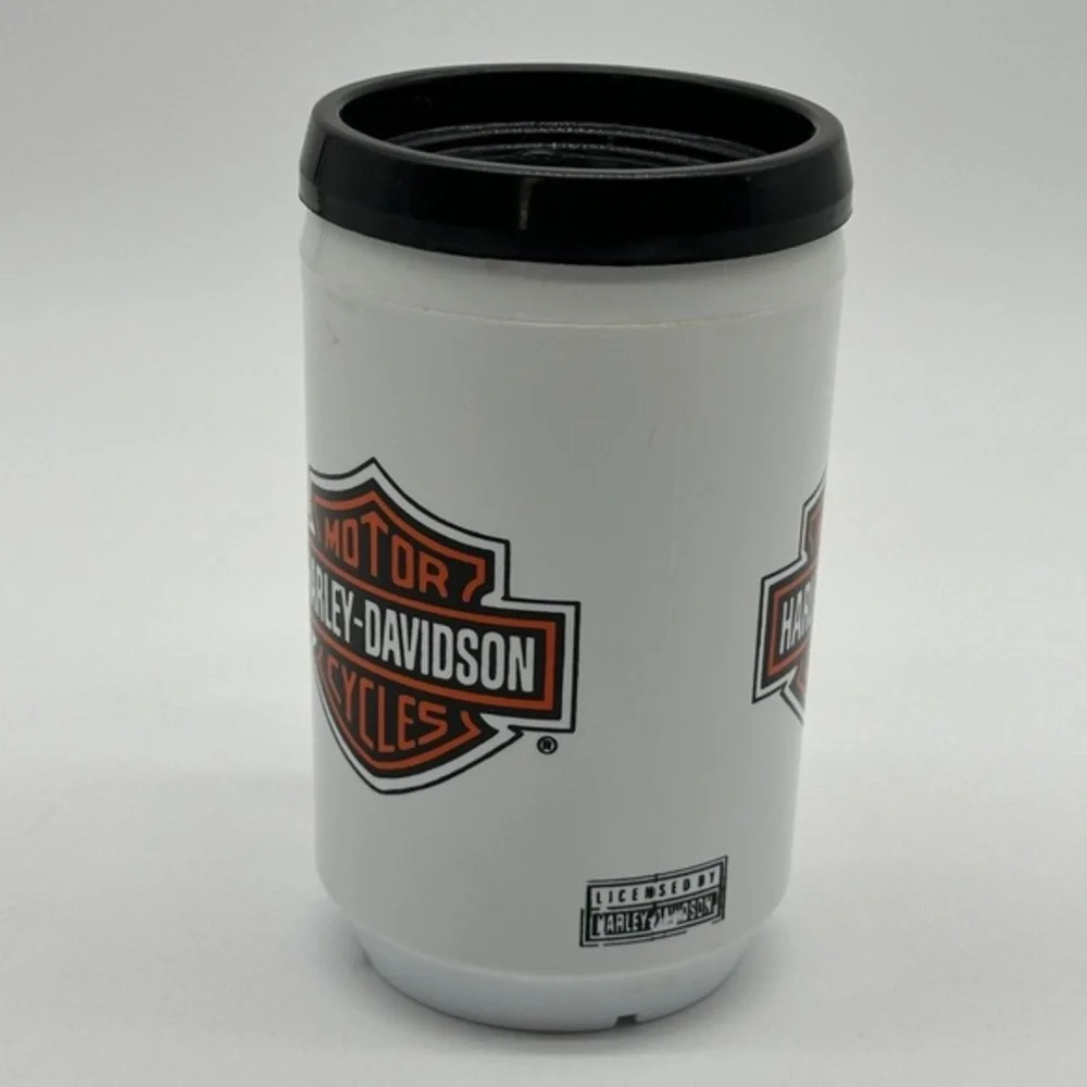 Harley Davidson Vintage White Plastic‎ Mug Cup Motorcycle Bike